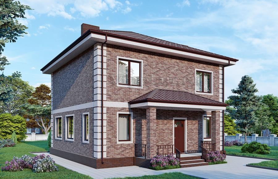 Двухэтажный дом с террасой и 4мя спальнями